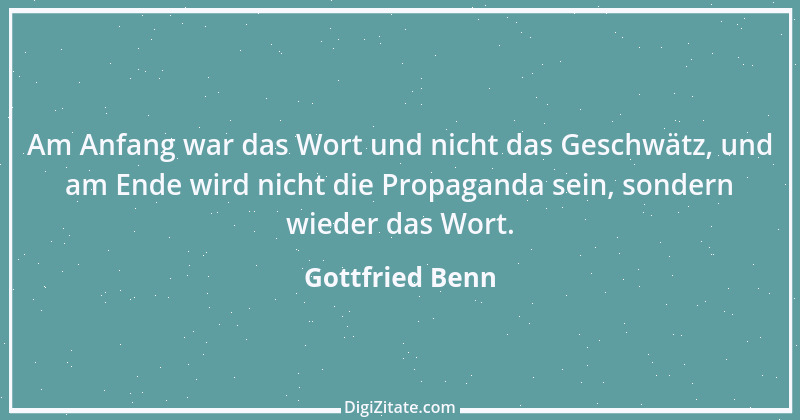 Zitat von Gottfried Benn 31