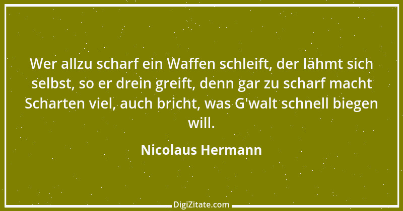 Zitat von Nicolaus Hermann 1