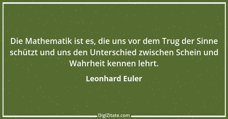 Zitat von Leonhard Euler 2