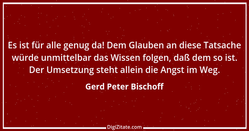 Zitat von Gerd Peter Bischoff 67