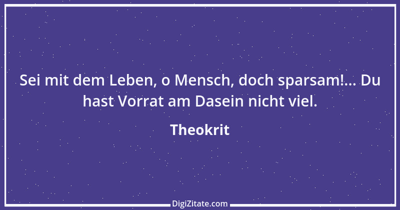 Zitat von Theokrit 3