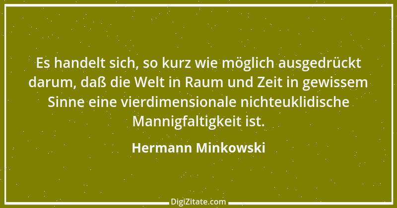 Zitat von Hermann Minkowski 2