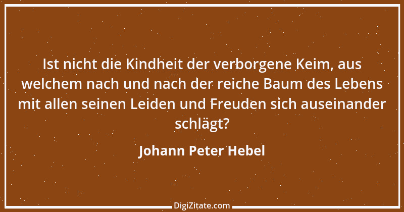 Zitat von Johann Peter Hebel 51