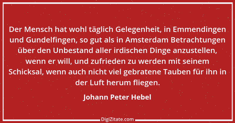 Zitat von Johann Peter Hebel 52