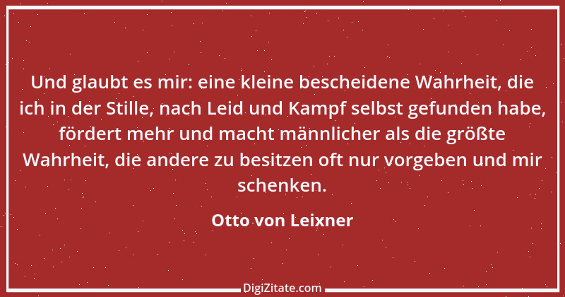 Zitat von Otto von Leixner 146