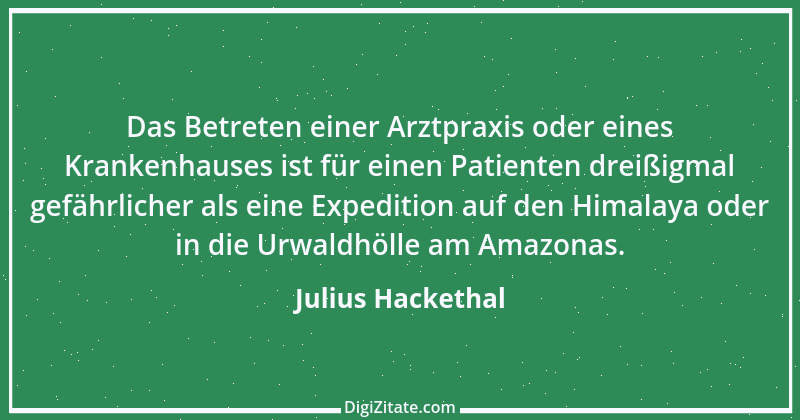 Zitat von Julius Hackethal 2