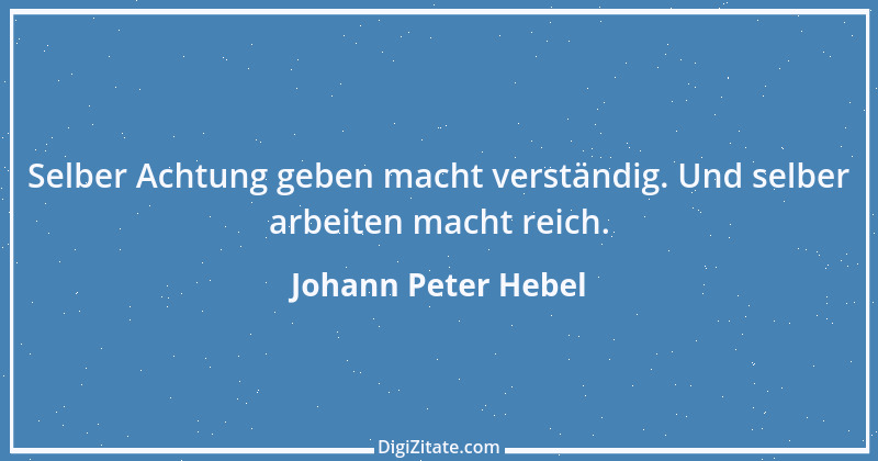 Zitat von Johann Peter Hebel 66