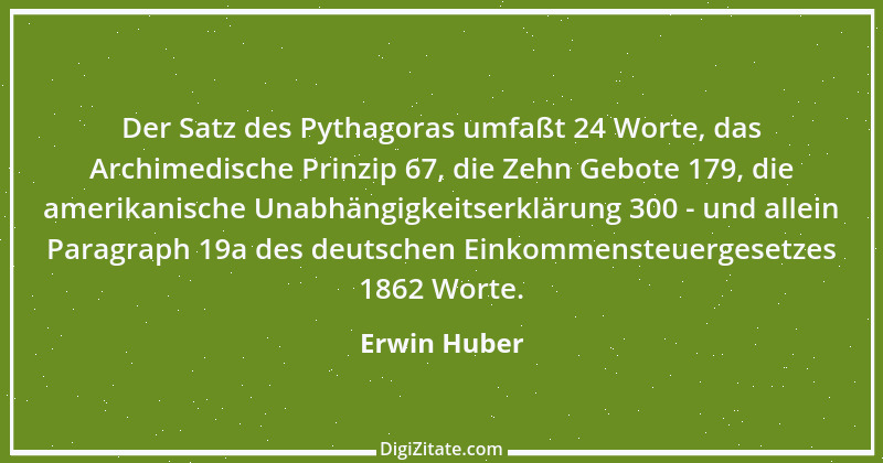 Zitat von Erwin Huber 1