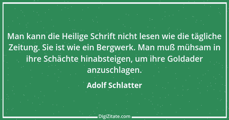 Zitat von Adolf Schlatter 1