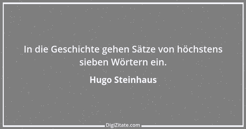 Zitat von Hugo Steinhaus 1