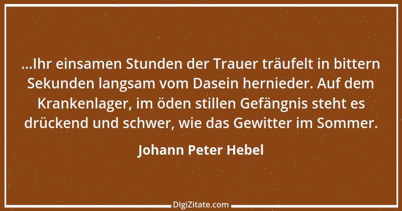 Zitat von Johann Peter Hebel 68