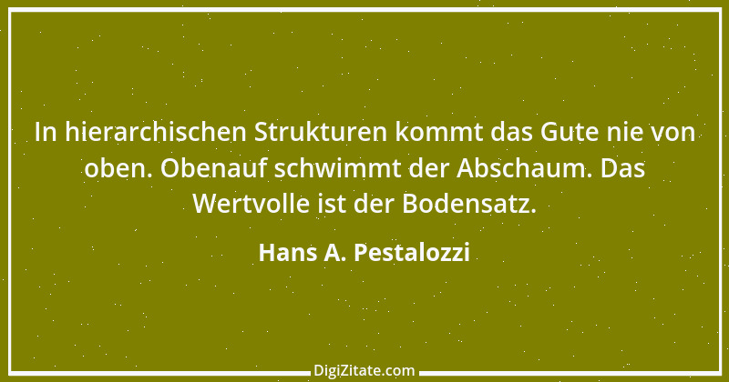 Zitat von Hans A. Pestalozzi 13