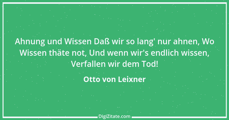 Zitat von Otto von Leixner 158