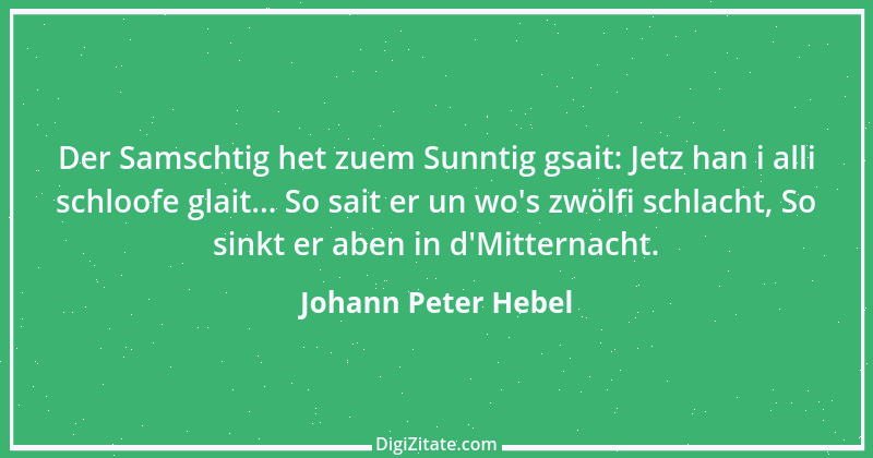 Zitat von Johann Peter Hebel 78