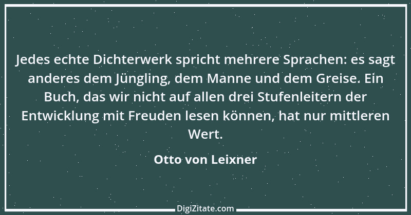 Zitat von Otto von Leixner 169