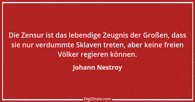 Zitat von Johann Nestroy 389