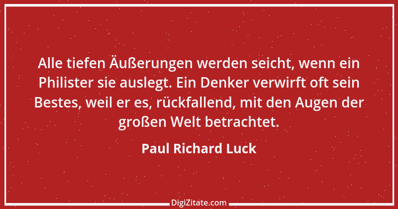 Zitat von Paul Richard Luck 115