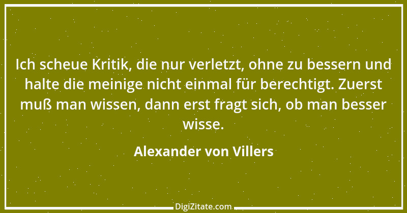 Zitat von Alexander von Villers 7