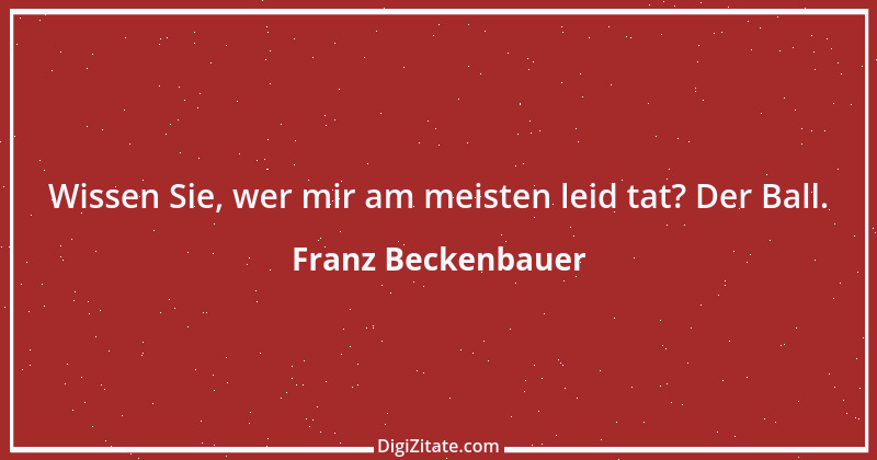 Zitat von Franz Beckenbauer 95