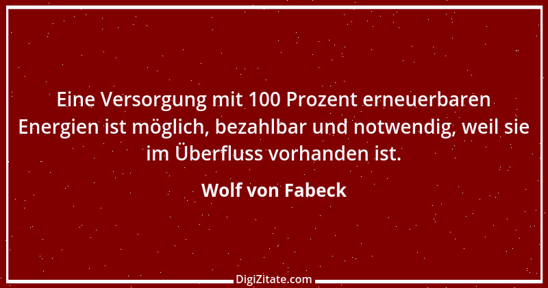 Zitat von Wolf von Fabeck 1