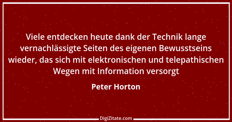 Zitat von Peter Horton 7