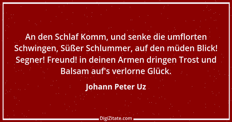 Zitat von Johann Peter Uz 15