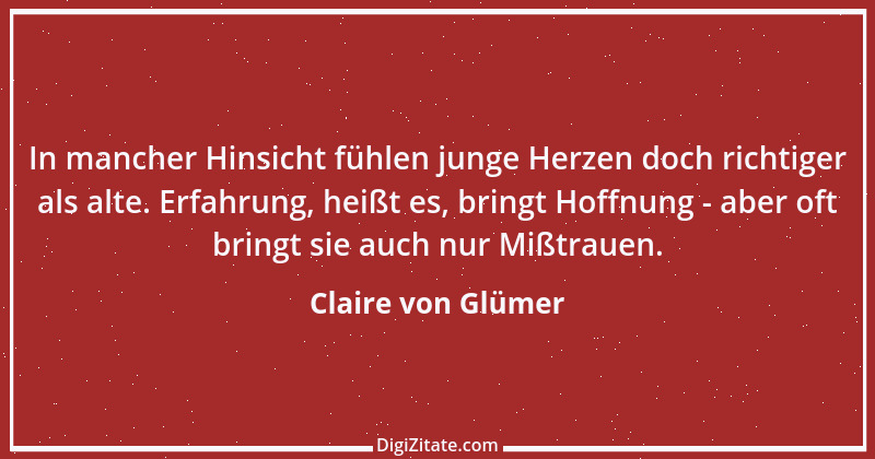 Zitat von Claire von Glümer 1