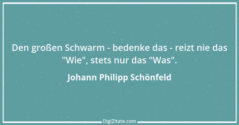 Zitat von Johann Philipp Schönfeld 1