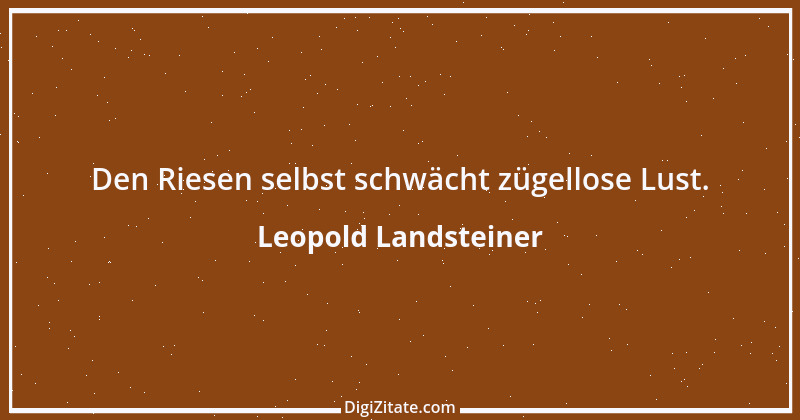 Zitat von Leopold Landsteiner 1