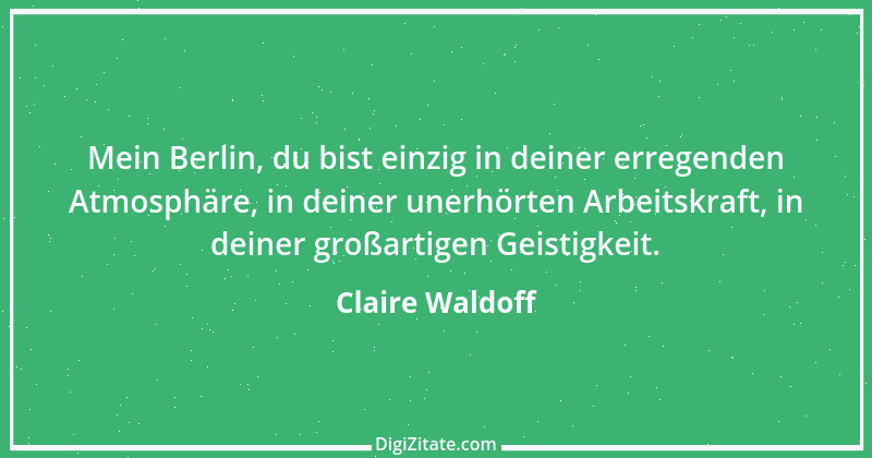 Zitat von Claire Waldoff 1