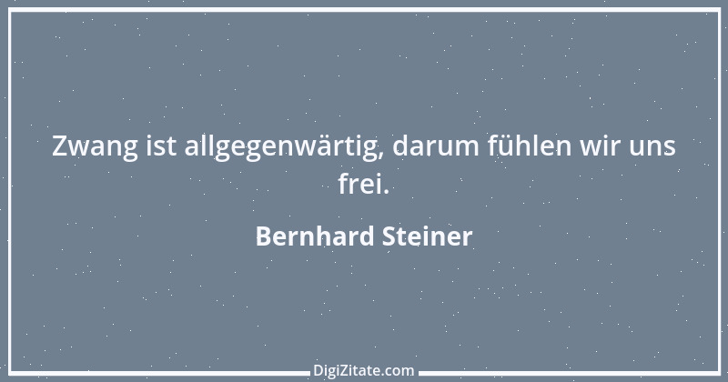 Zitat von Bernhard Steiner 86