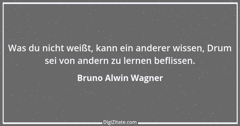 Zitat von Bruno Alwin Wagner 19