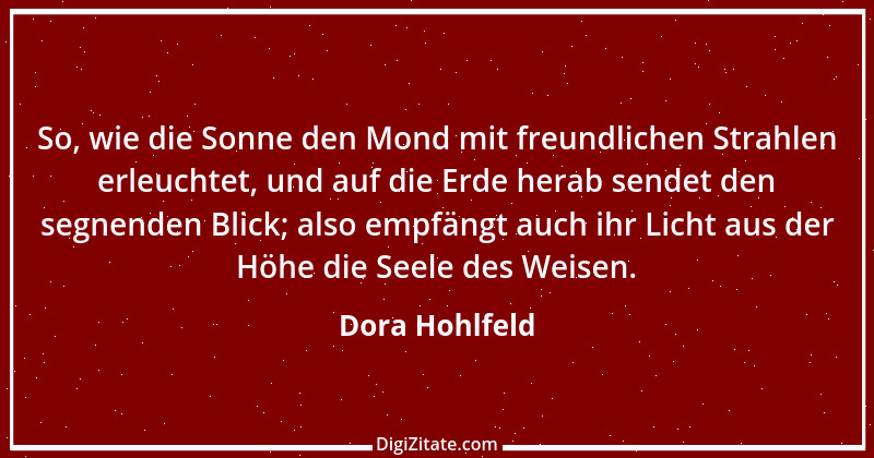 Zitat von Dora Hohlfeld 1