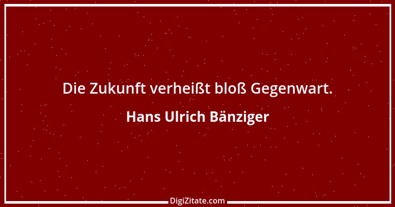 Zitat von Hans Ulrich Bänziger 207