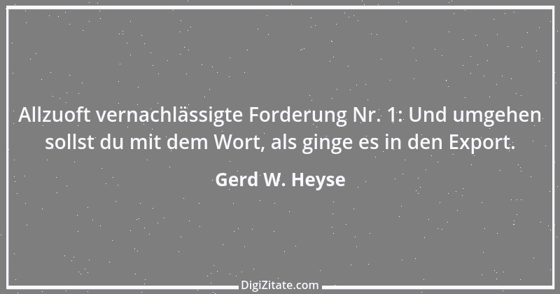 Zitat von Gerd W. Heyse 6