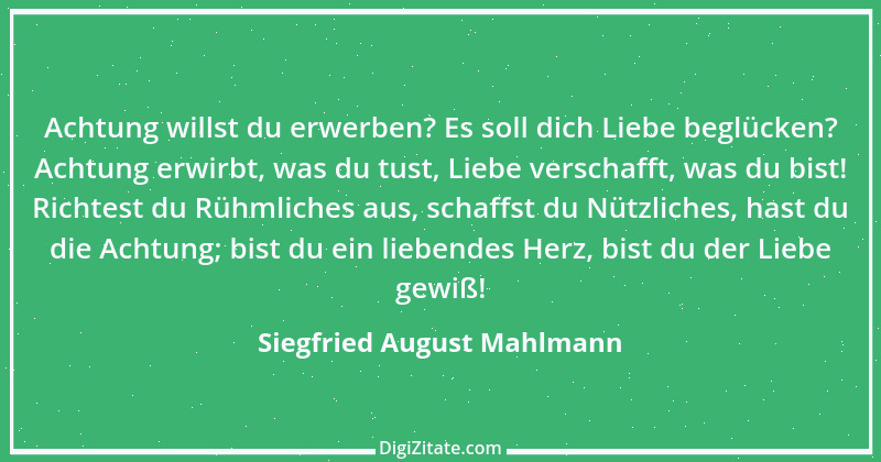 Zitat von Siegfried August Mahlmann 17