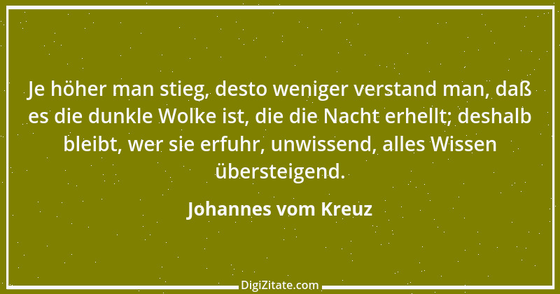 Zitat von Johannes vom Kreuz 29