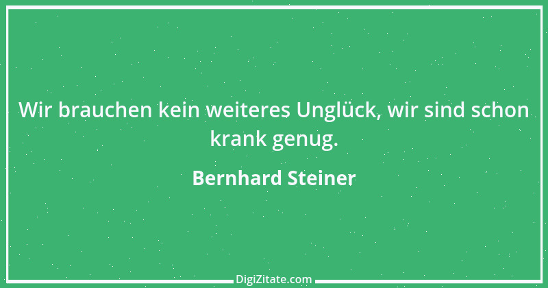 Zitat von Bernhard Steiner 100