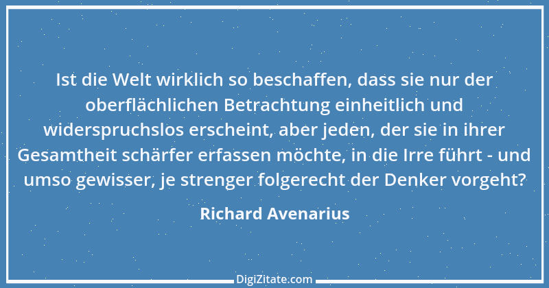 Zitat von Richard Avenarius 2