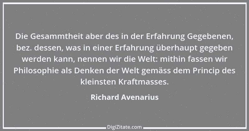 Zitat von Richard Avenarius 5