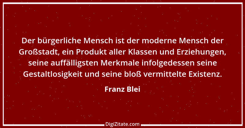 Zitat von Franz Blei 5