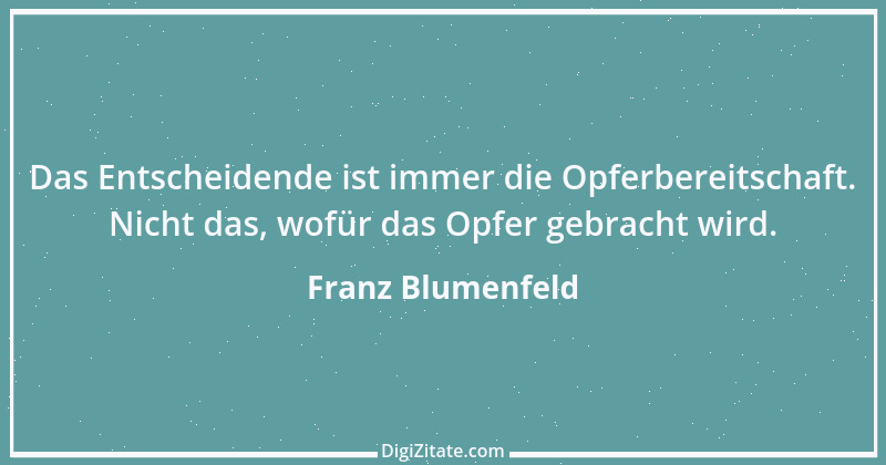 Zitat von Franz Blumenfeld 1