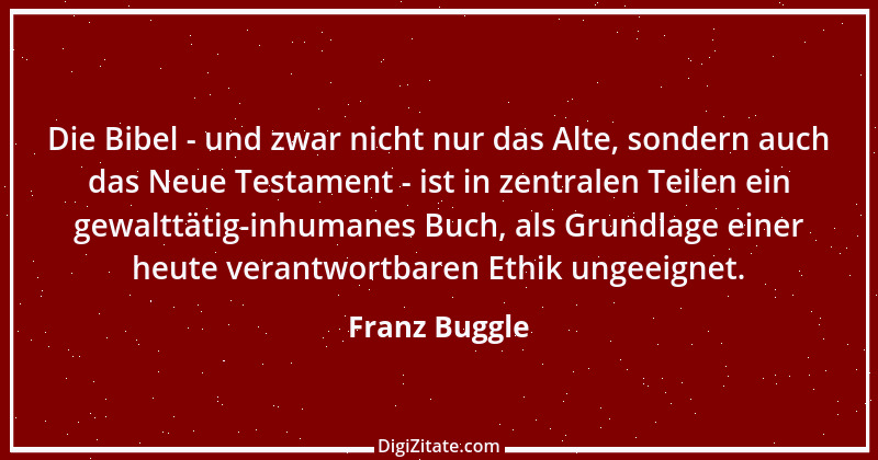 Zitat von Franz Buggle 1