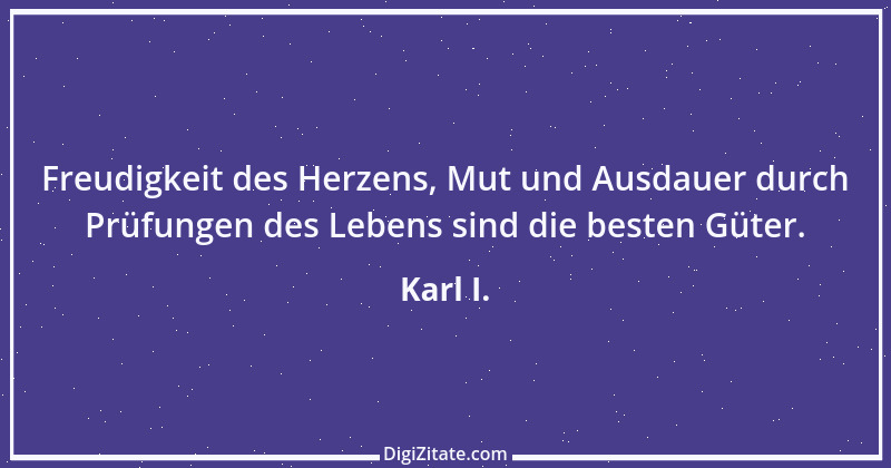 Zitat von Karl I. 2