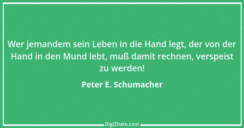 Zitat von Peter E. Schumacher 734