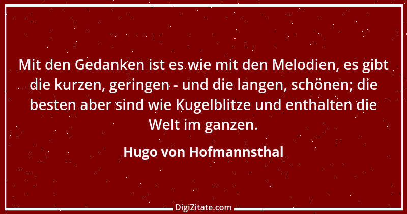 Zitat von Hugo von Hofmannsthal 74