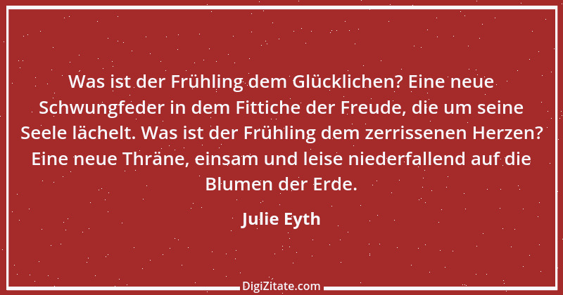 Zitat von Julie Eyth 65