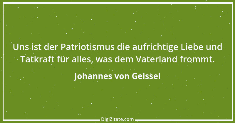 Zitat von Johannes von Geissel 1