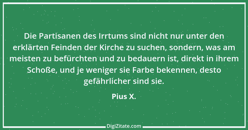 Zitat von Pius X. 1