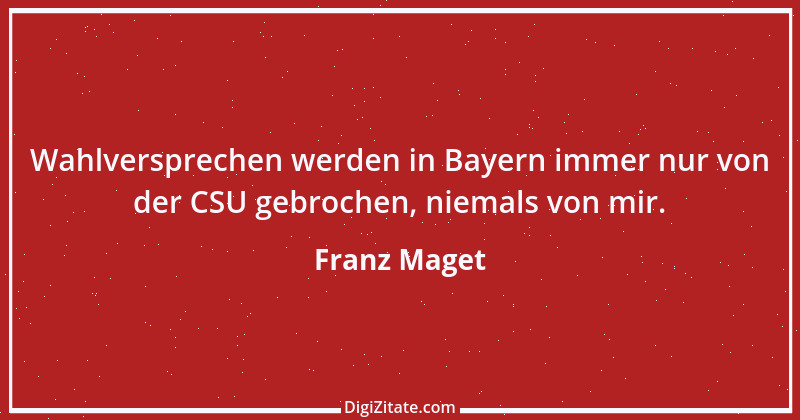 Zitat von Franz Maget 1